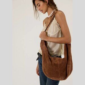 Roma Suede Tote Bag color Rust